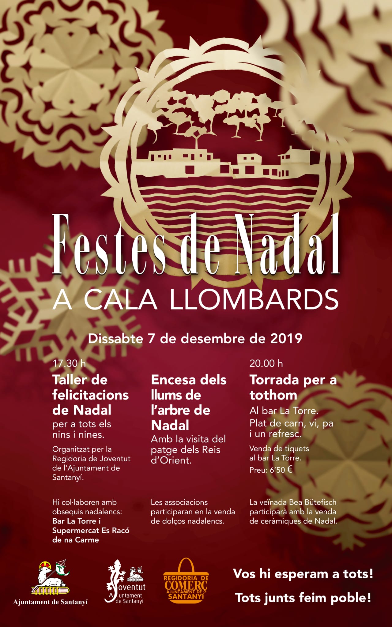 CARTELL FESTES NADAL CALA LLOMBARDS