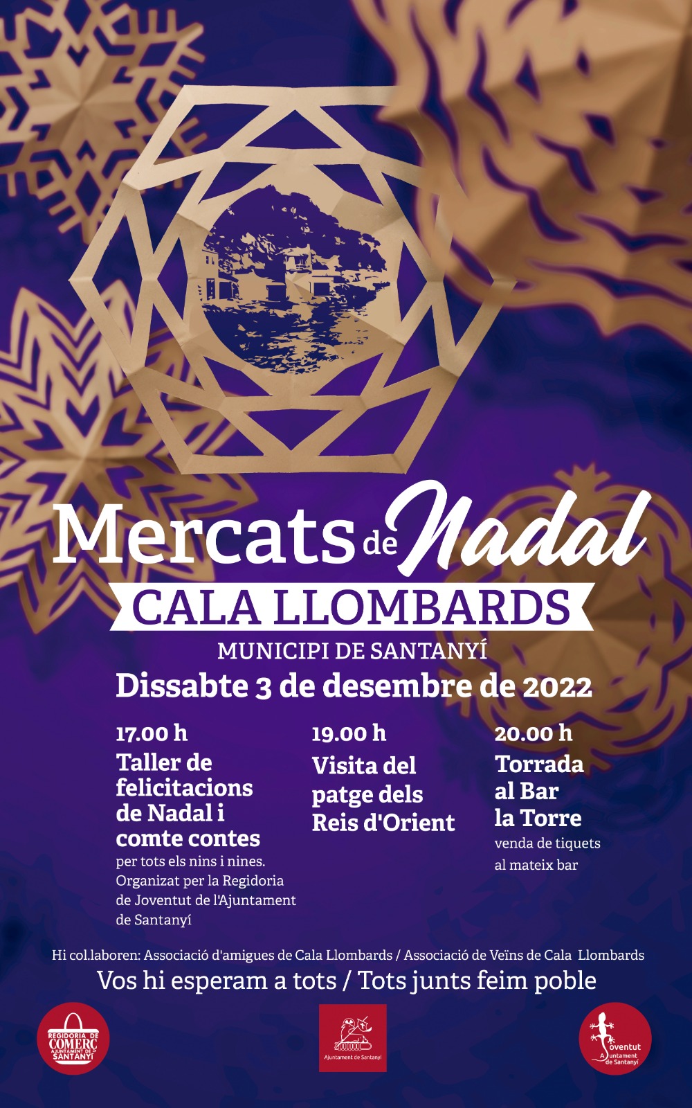 CARTELL MERCAT NADAL CALA LLOMBARDS