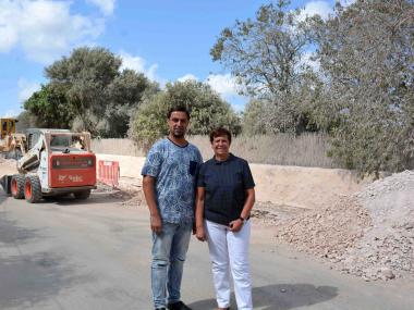 Obres de la canalització d’aigua entre es Llombards i Santanyí