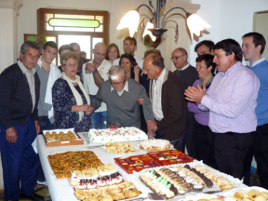 Antoni Burguera Burguera  compleix cent anys de vida i es converteix en el padrí des Llombards