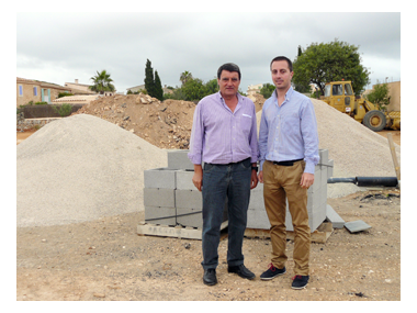 Iniciades les obres per construir un camp de futbol 7 i dues pistes de pàdel a es Llombards