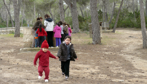 Quasi un centenar d’alumnes del col•legi públic de Calonge han participat en una jornada de reforestació al Parc Natural de Mondragó
