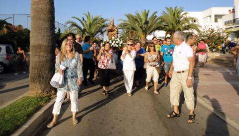 CALA D’OR CELEBRA LA SEVA FESTA PATRONAL AMB UNA SENTIDA MISA SOLEMNE I LA PROCESSÓ MARÍTIMA